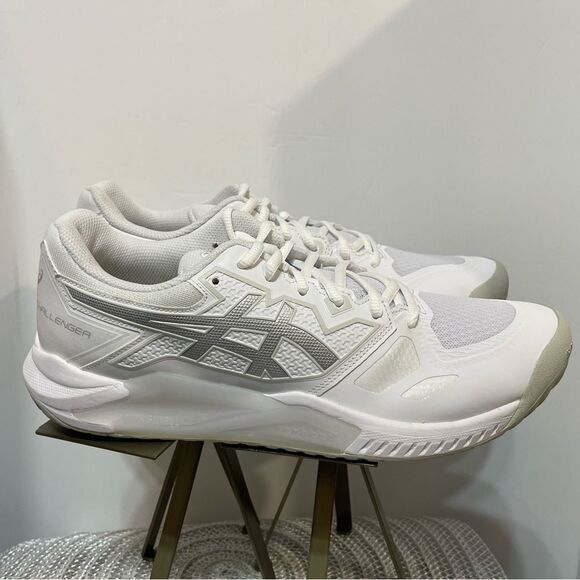 ASICS Gel Challenger 13 Women’s Tennis Shoes Size 11 White/pure Silver NWT - Picture 7 of 16